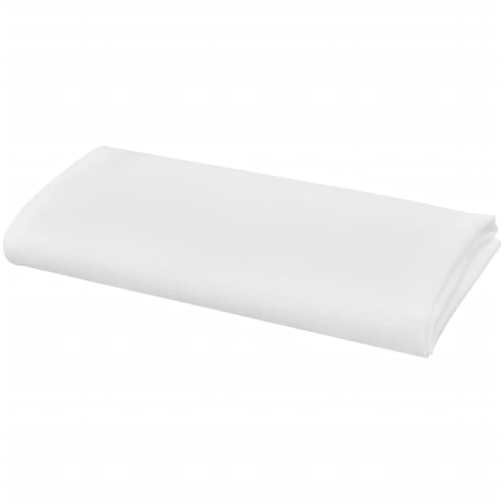 10 Dinner Napkins White 50 x 50 cm