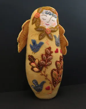 AUTUMN Angel Wool Applique Doll Pattern