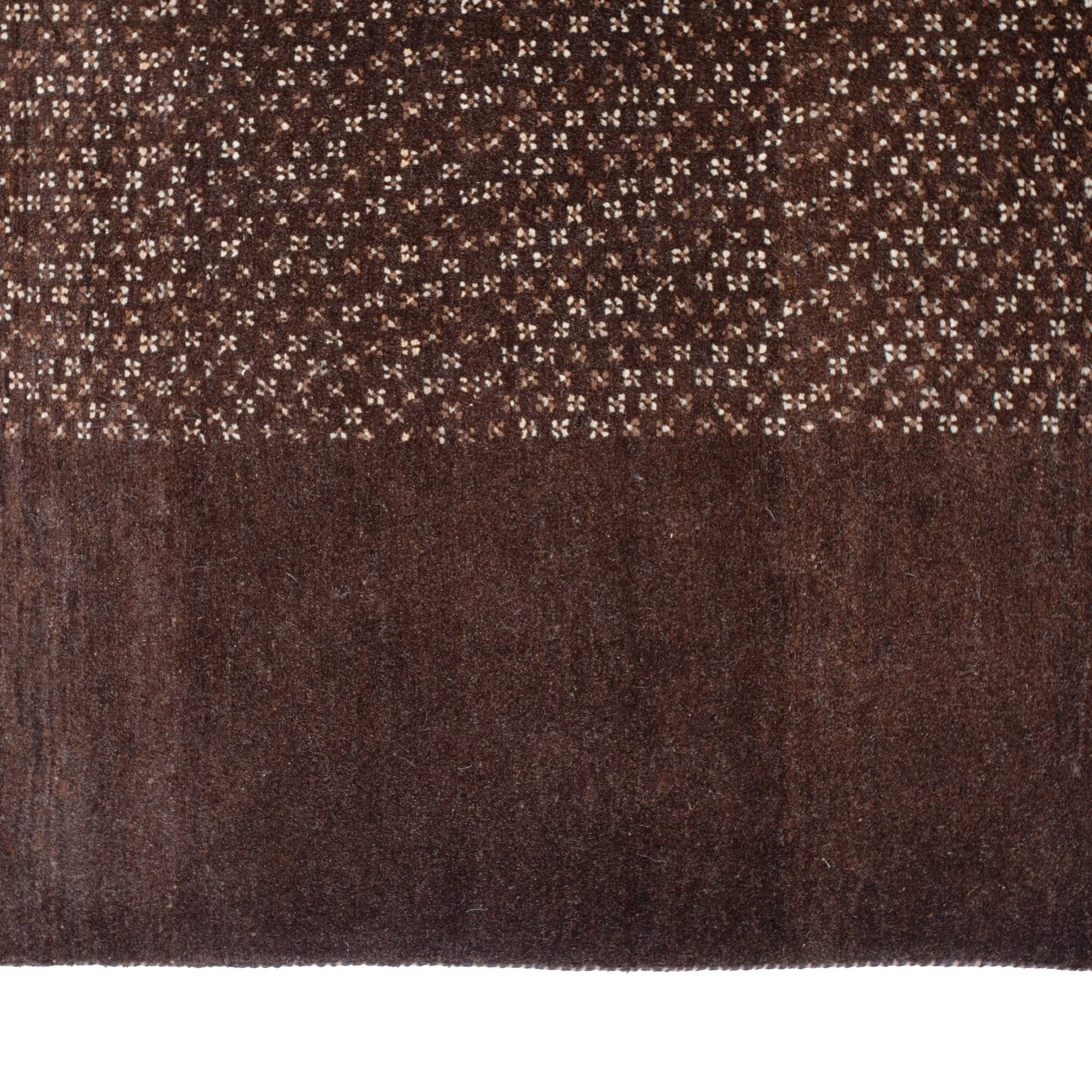 Brown Contemporary Wool Rug - 8'1" x 11'7"
