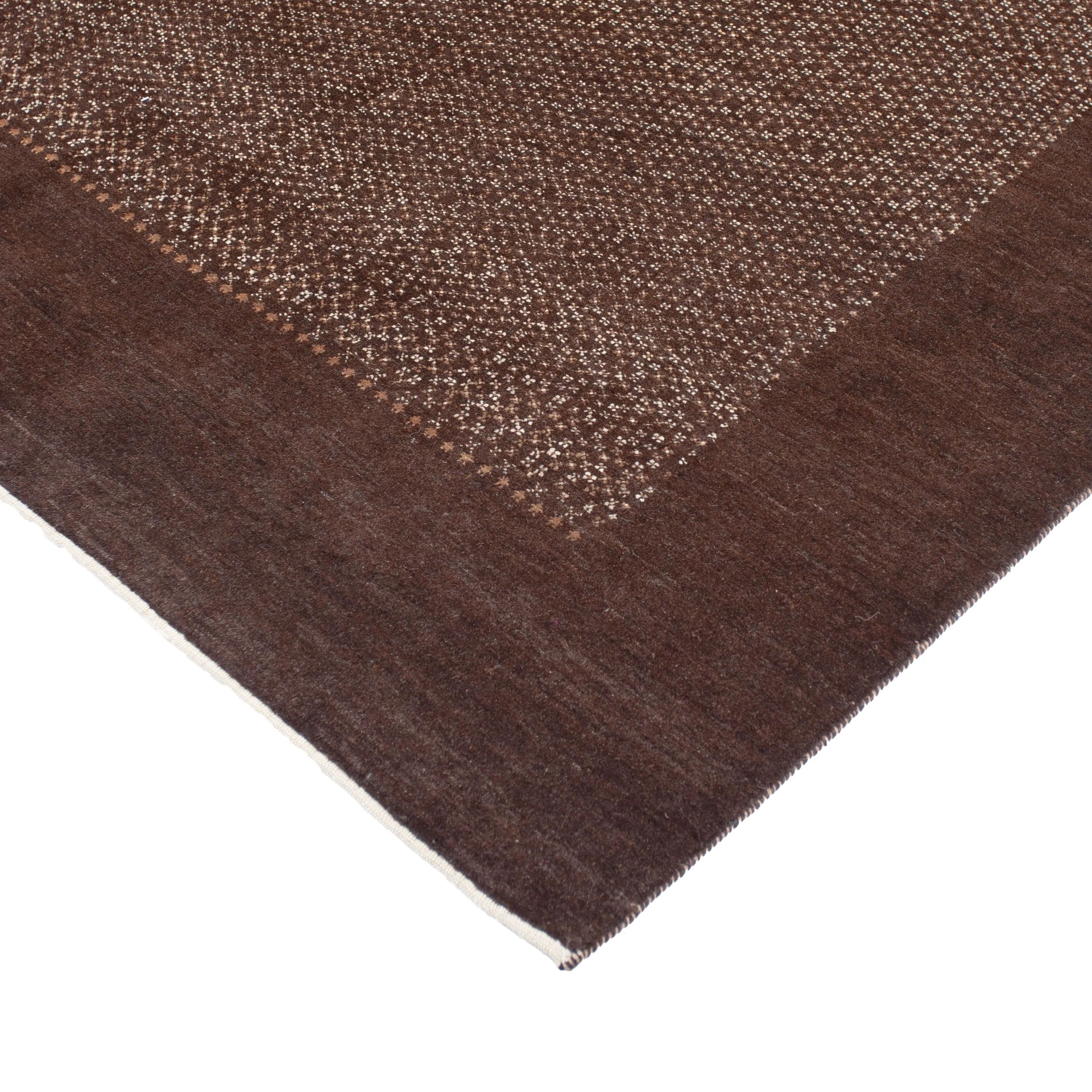 Brown Contemporary Wool Rug - 8'1" x 11'7"