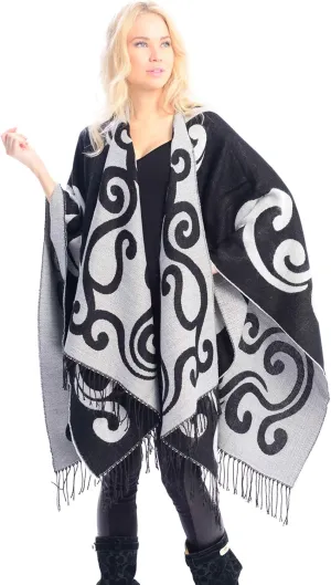 BSB LL Blanket Open Front Poncho Ruana Knit Cardigan Sweater Shawl Wrap Many Styles