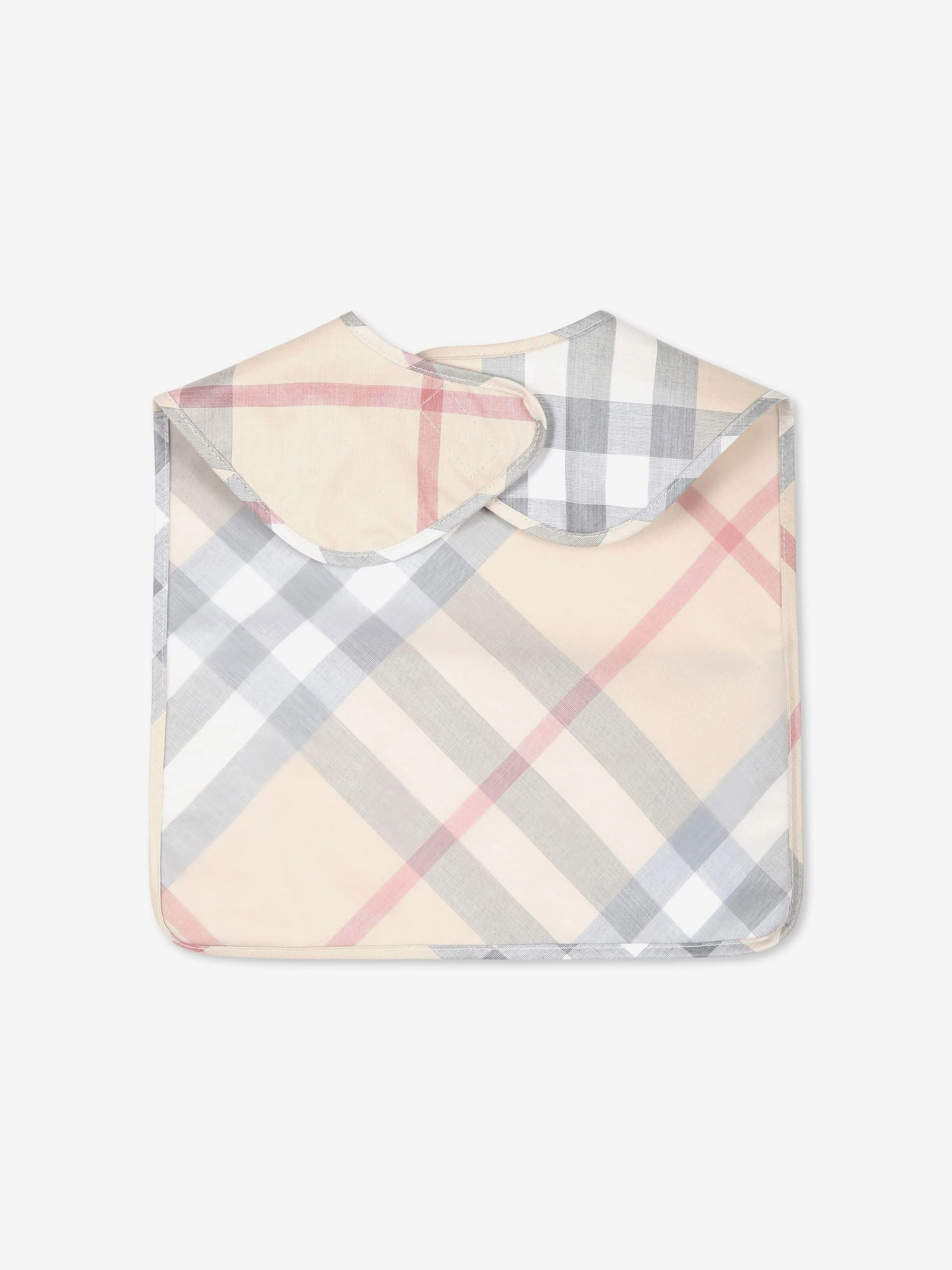 Burberry Baby Wes Check Bib in Beige