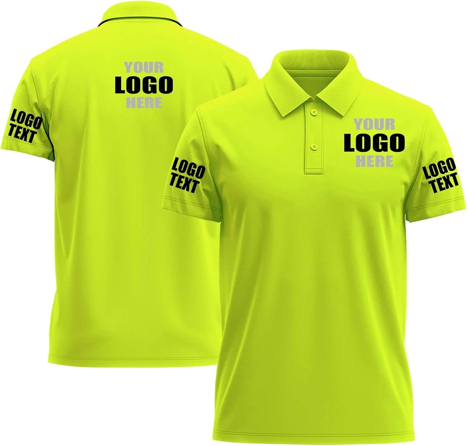 Custom Polo Shirts Desgin Your Own Text/Logo/Photo Personalized Golf Work Polo Customized FrontBack Embroidered Print