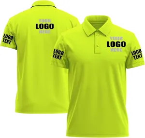 Custom Polo Shirts Desgin Your Own Text/Logo/Photo Personalized Golf Work Polo Customized FrontBack Embroidered Print