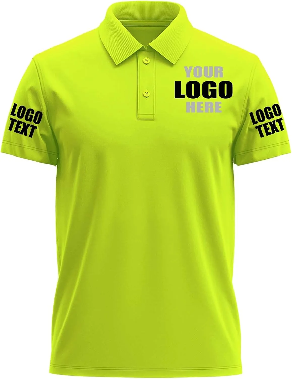 Custom Polo Shirts Desgin Your Own Text/Logo/Photo Personalized Golf Work Polo Customized FrontBack Embroidered Print