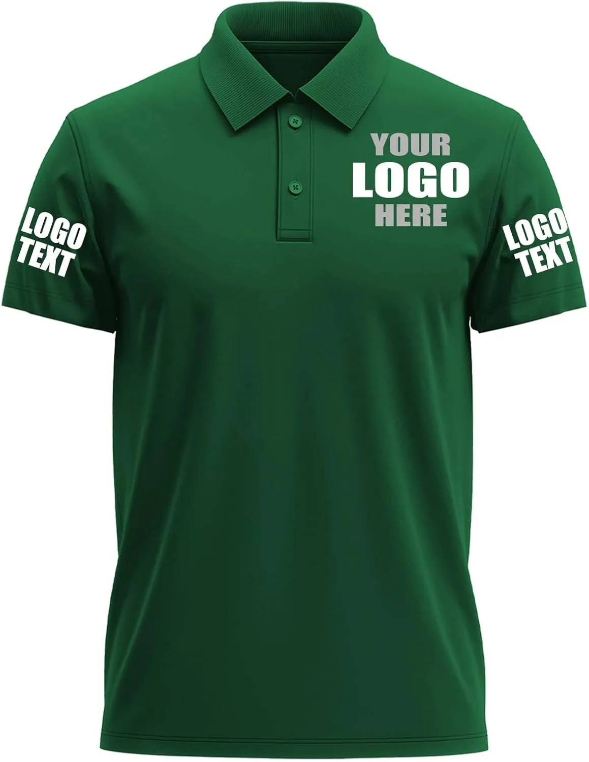 Custom Polo Shirts Desgin Your Own Text/Logo/Photo Personalized Golf Work Polo Customized FrontBack Embroidered Print