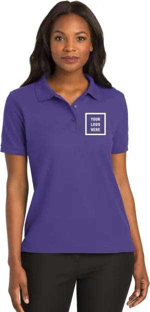 Custom Polo Shirts for Women Personalized Design Your Own Text Logo Name Embroidered Pique Blend Golf Shirt