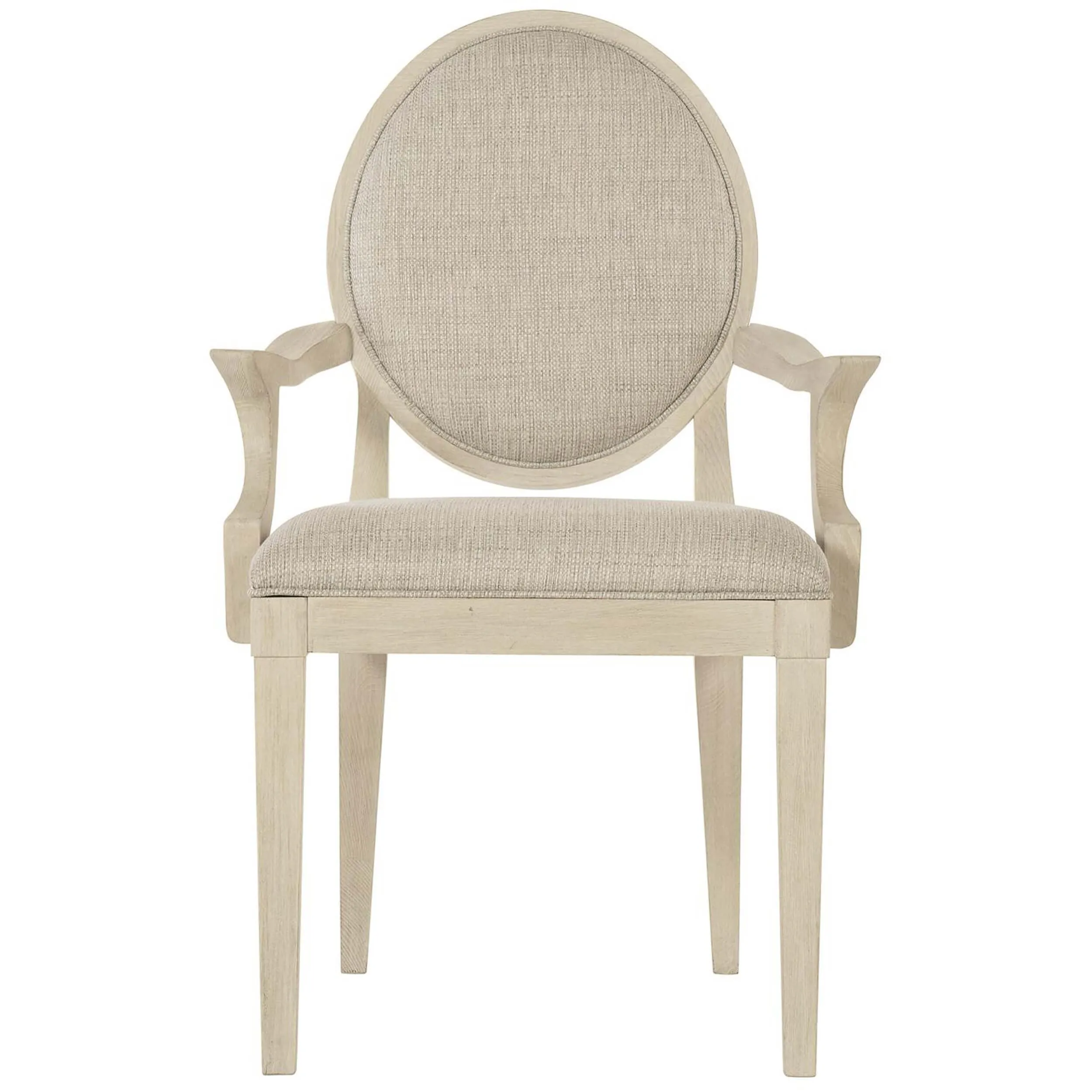 East Hampton Arm Chair, Cerused Linen, Set of 2