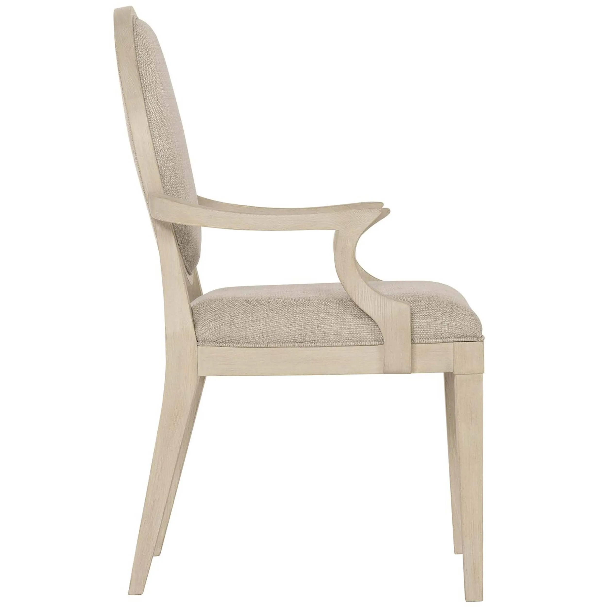 East Hampton Arm Chair, Cerused Linen, Set of 2