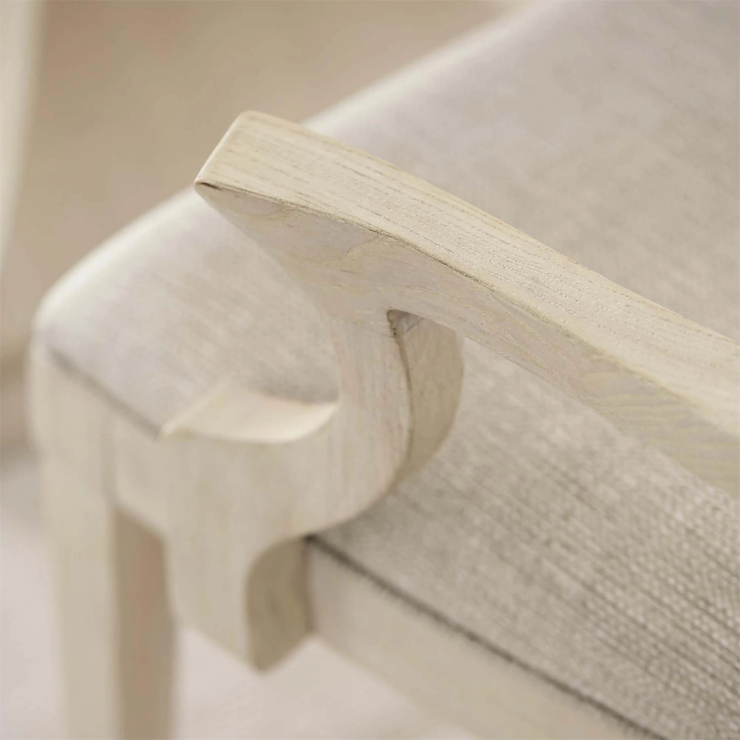 East Hampton Arm Chair, Cerused Linen, Set of 2