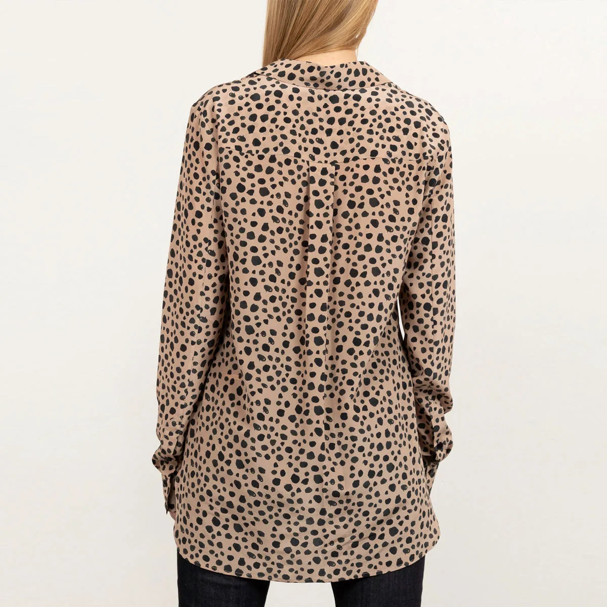 Essential Silk Shirt Dotty Animal Print