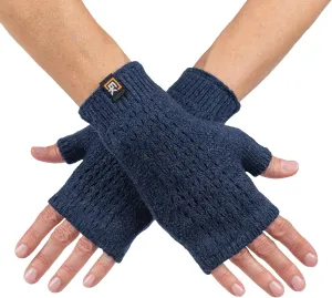 Evolution Knitwear Wool Mesh Knit Fingerless Mittens - Super Soft Merino Wool - Made in the USA
