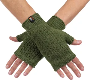 Evolution Knitwear Wool Mesh Knit Fingerless Mittens - Super Soft Merino Wool - Made in the USA