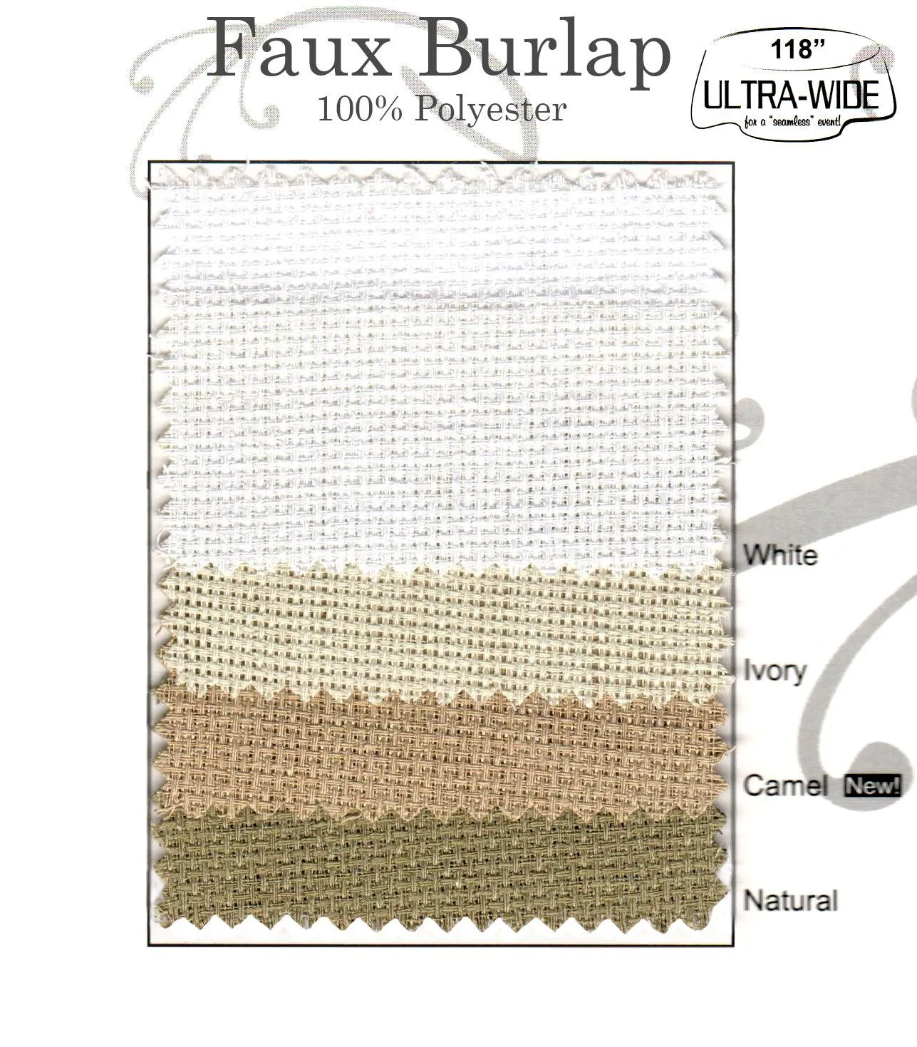 Faux Burlap Oval Tablecloth