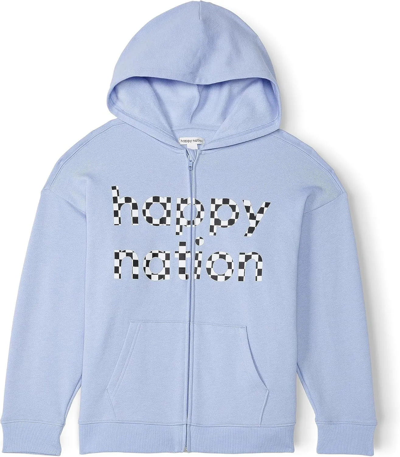 Happy Nation Girls Fleece Full Zip Hoodie Sweatshirt