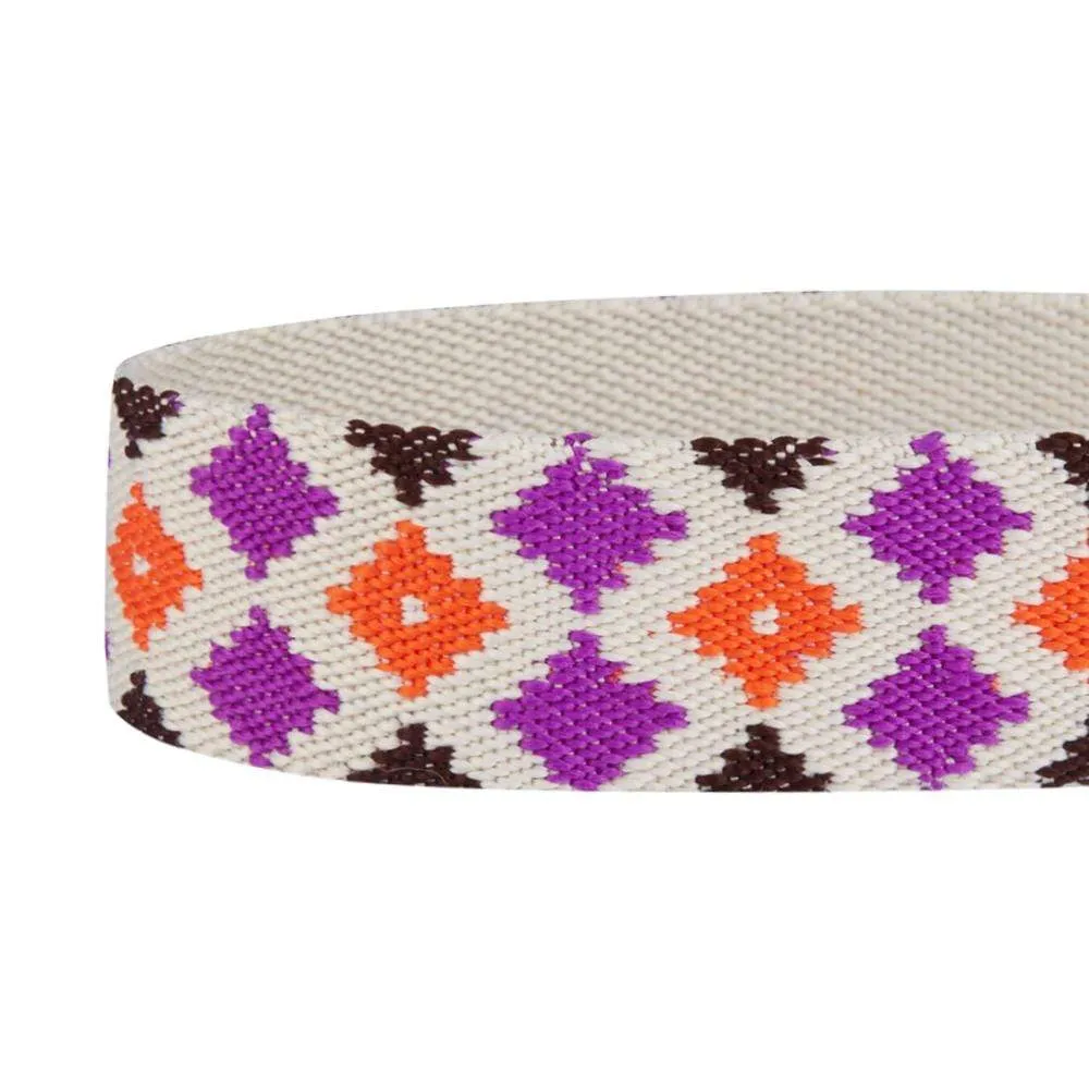 Jacquard Weave Tribal Geometric Pattern Dog Collar