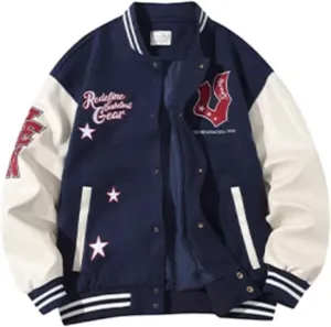 Men's Varsity Jacket Baseball Jacket Vintage Sweatshirt Casual Streetwear Embroidery Coats Women