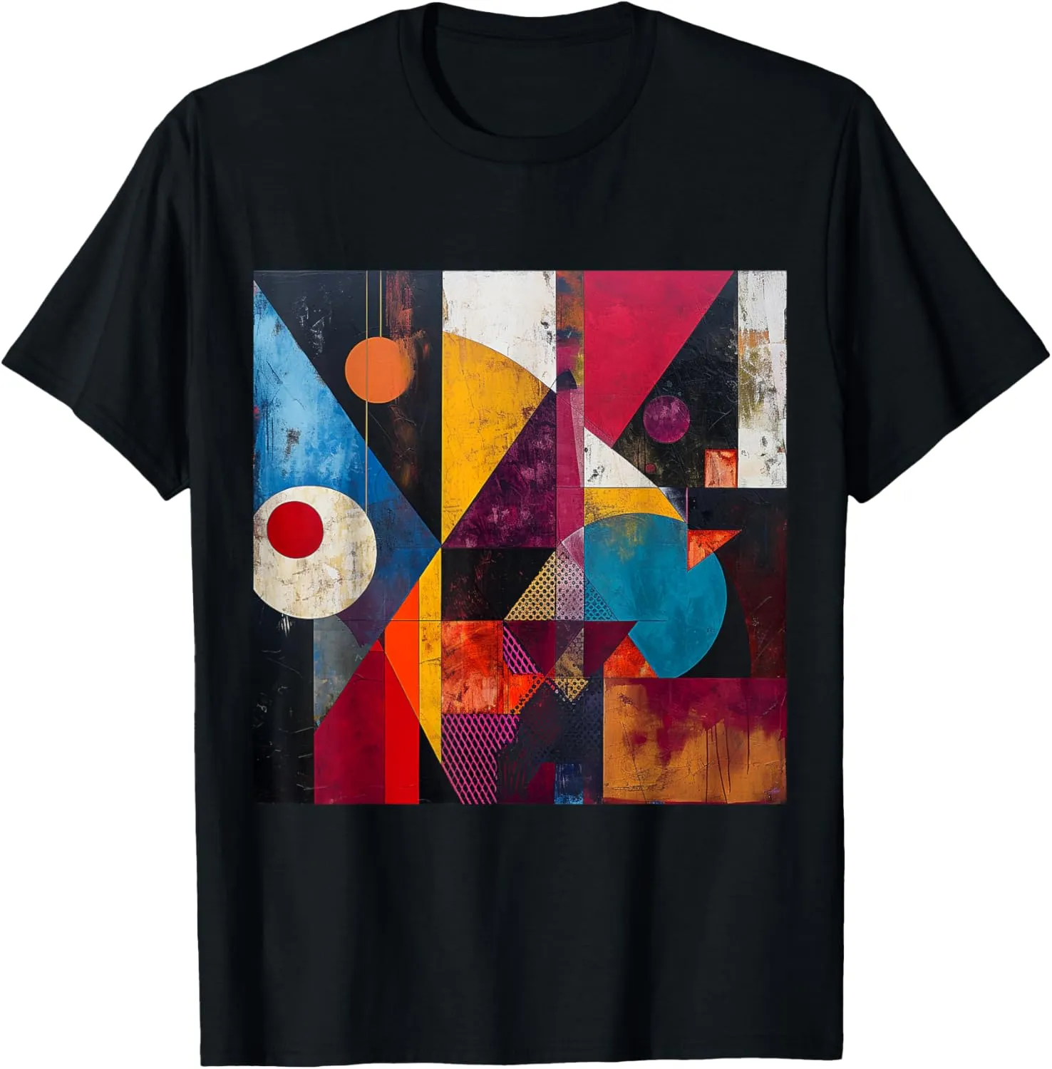 modern abstract pattern art design, Boho Abstract Geometric T-Shirt
