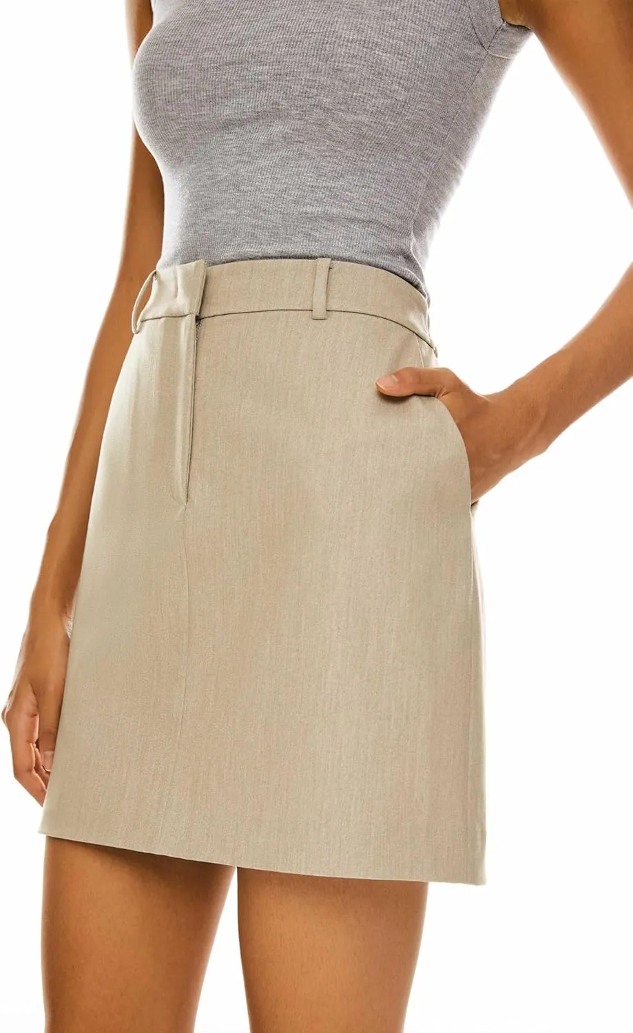 Orolay Women's High Waist Pencil Skirt Casual Stretch Bodycon Office Business Mini Skirts