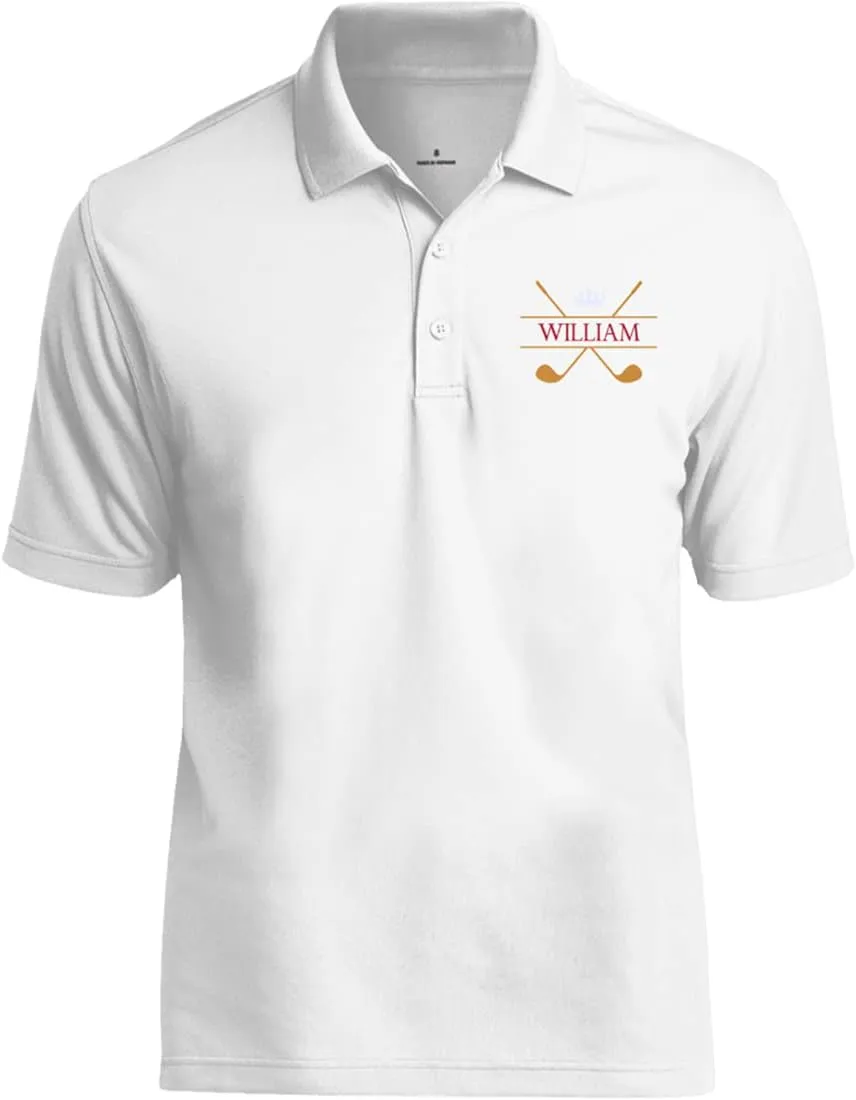 Personalized Golf Polo Shirt for Men. Best Golf Designs Collection for Polo T-Shirts & Your Custom Embroidered Name Team Club