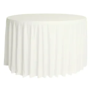 Scuba 120" Round Tablecloth - Ivory