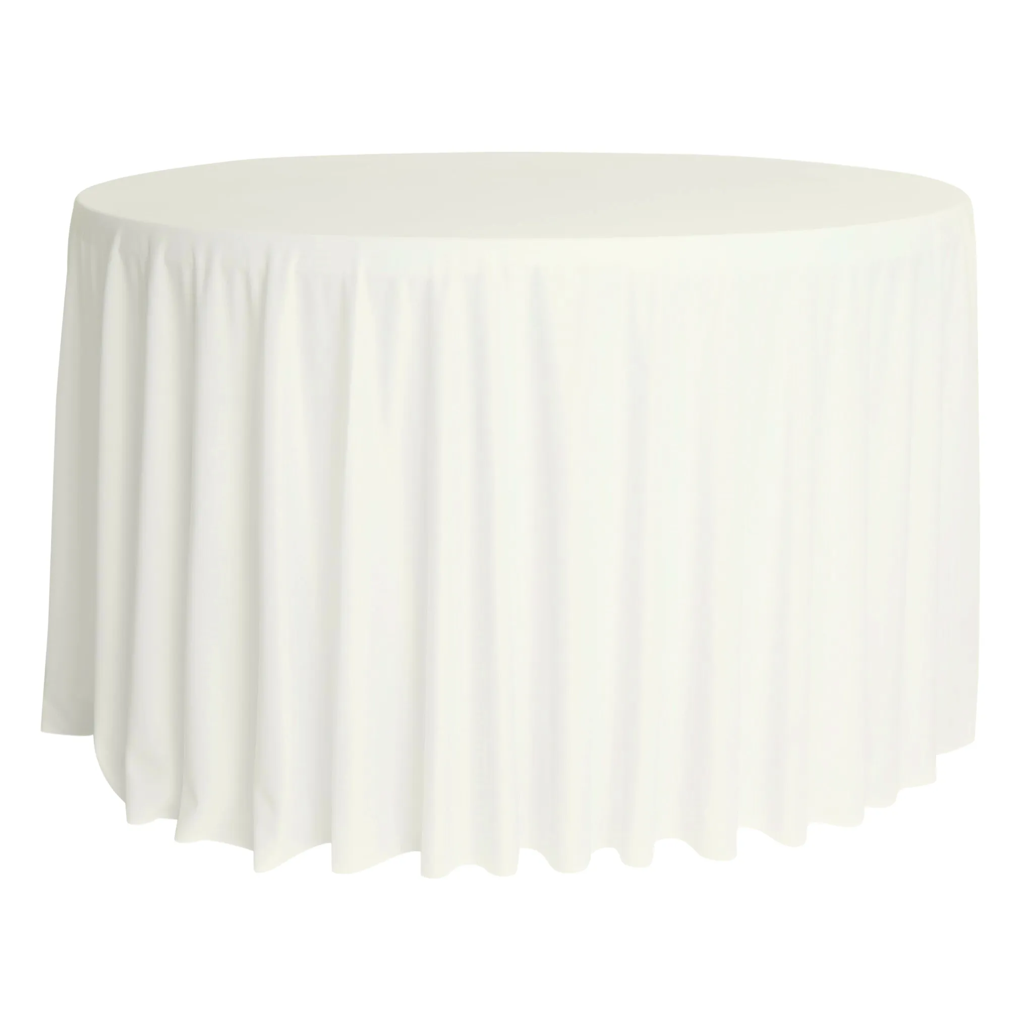 Scuba 120" Round Tablecloth - Ivory