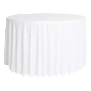 Scuba 120" Round Tablecloth - White
