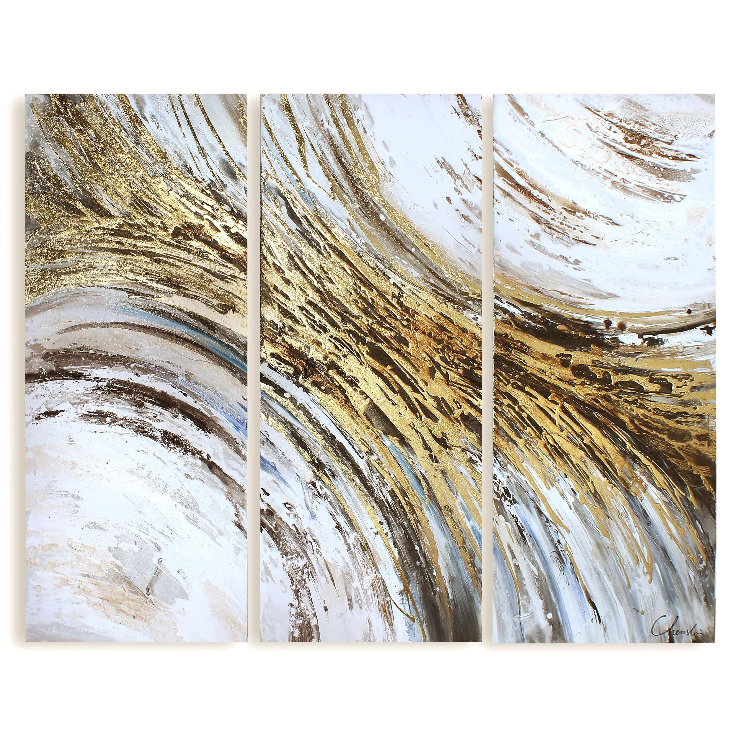 Set of 3 abstract wall art
