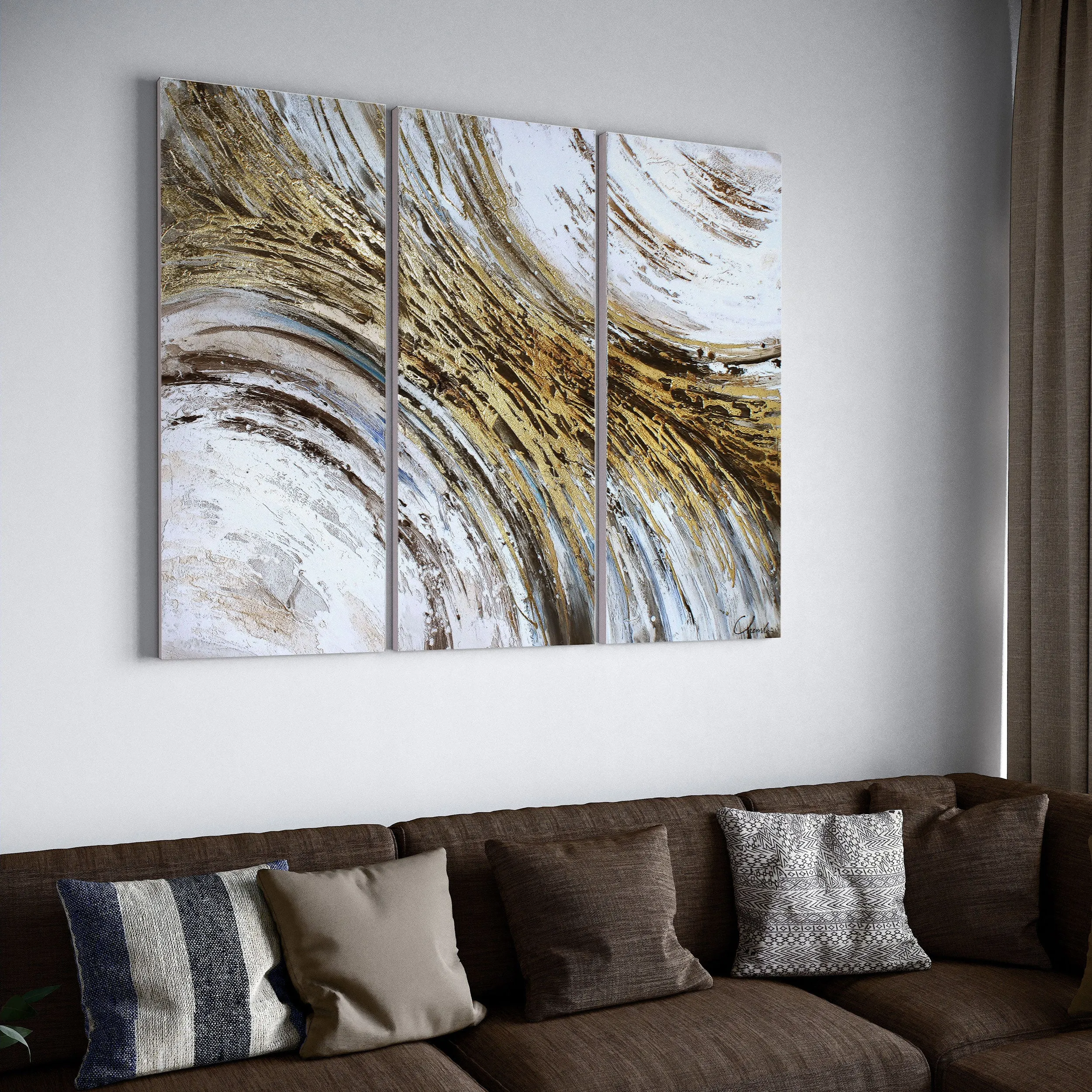 Set of 3 abstract wall art
