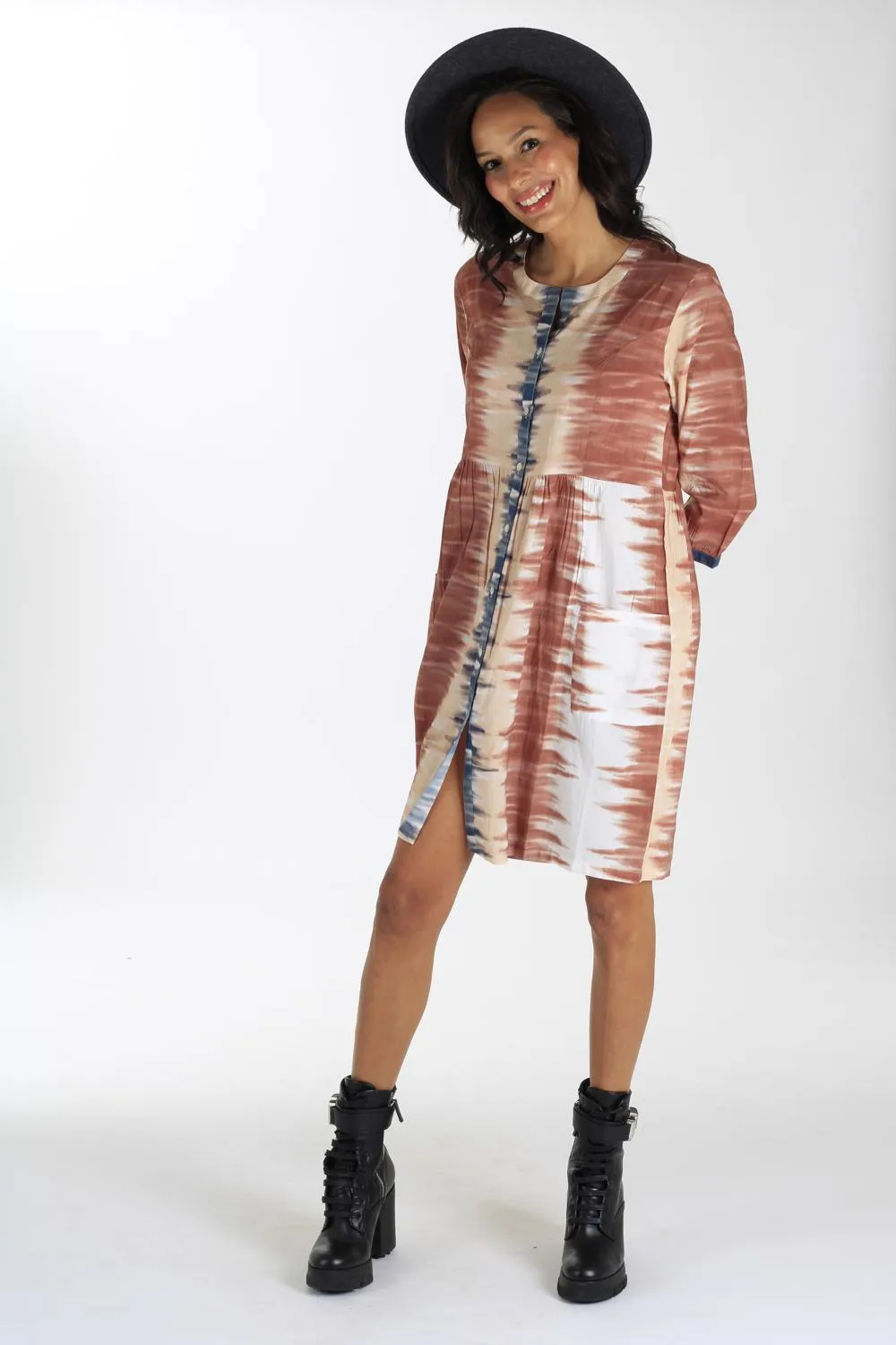 SLAY ON DRESS IN FOREST BROWN
