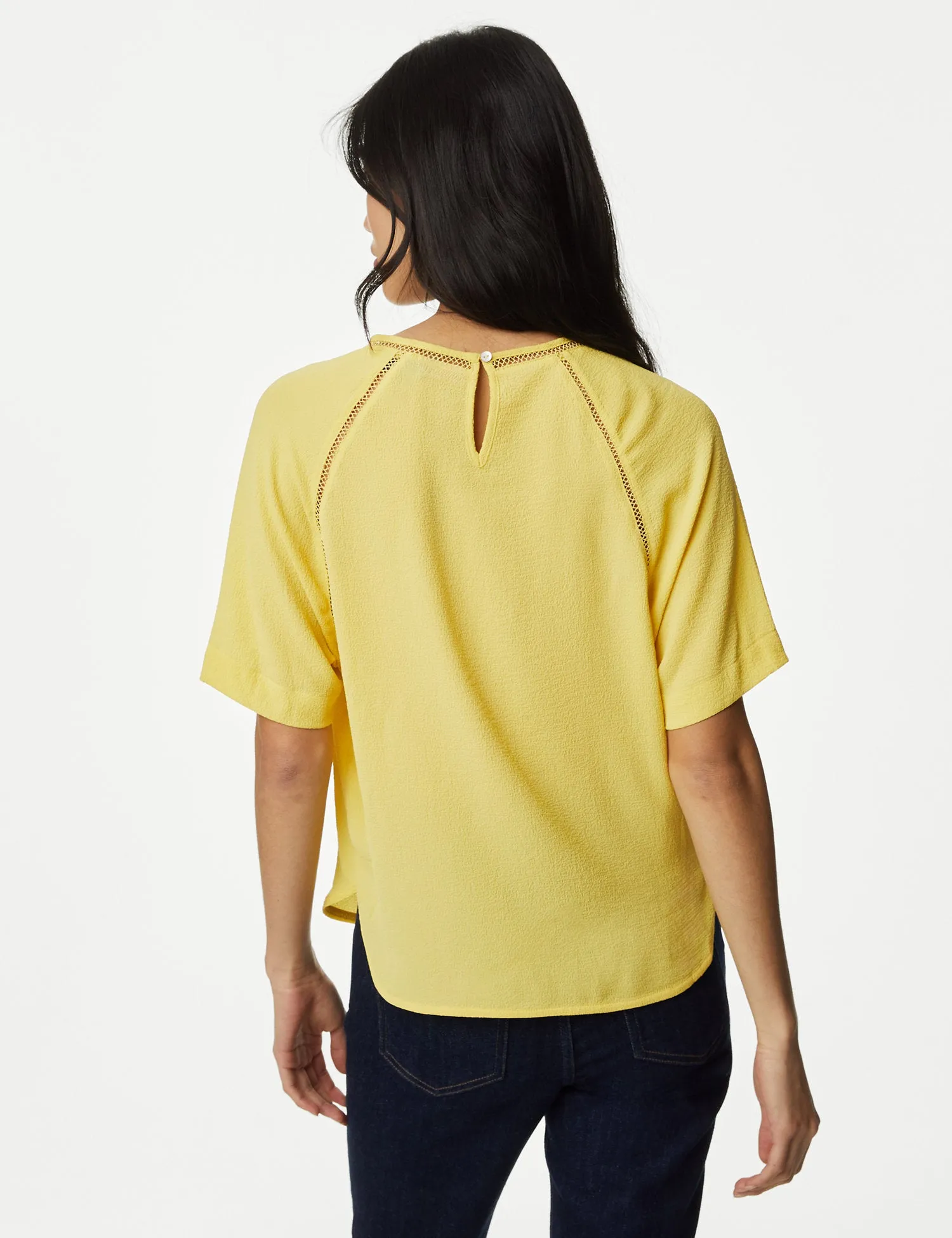 Textured Round Neck Blouse