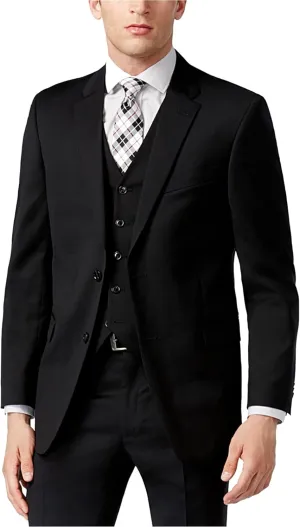 Tommy Hilfiger Mens 2 Button Side Vent Trim Fit Wool Coat