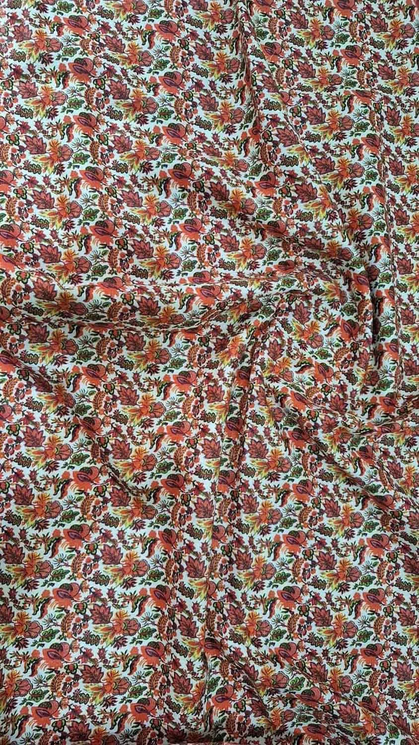 Vibrant Multicolor Digital Print on Pure Linen Fabric - Perfect for Summer Wear