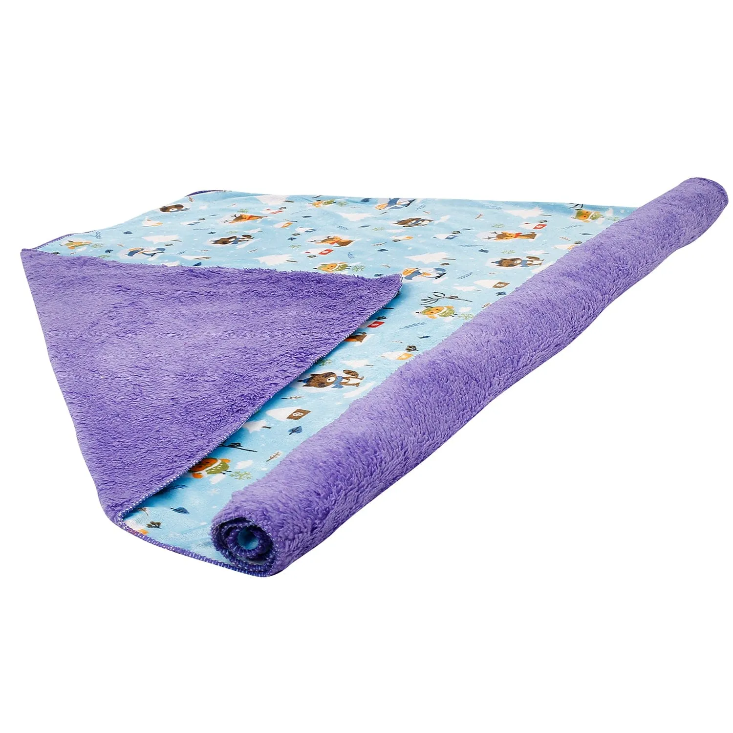 Winter Wonderland Purple And Blue Blanket