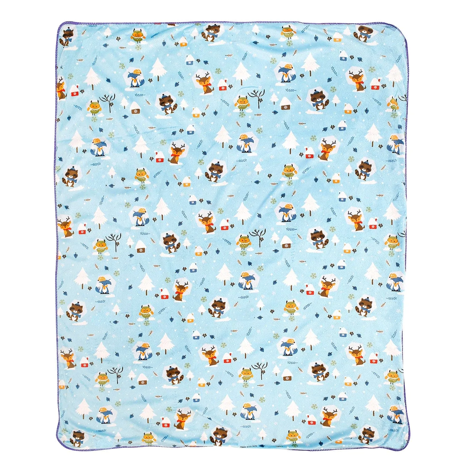 Winter Wonderland Purple And Blue Blanket