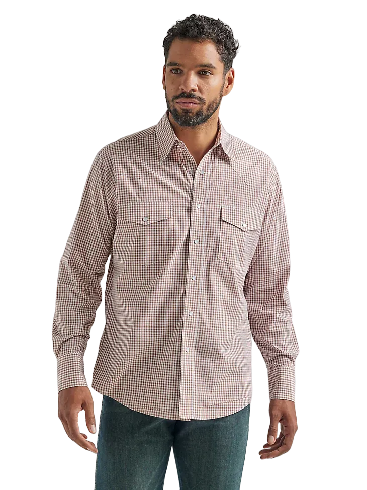 Wrangler Men's Wrinkle Resist Snap Front Shirt
