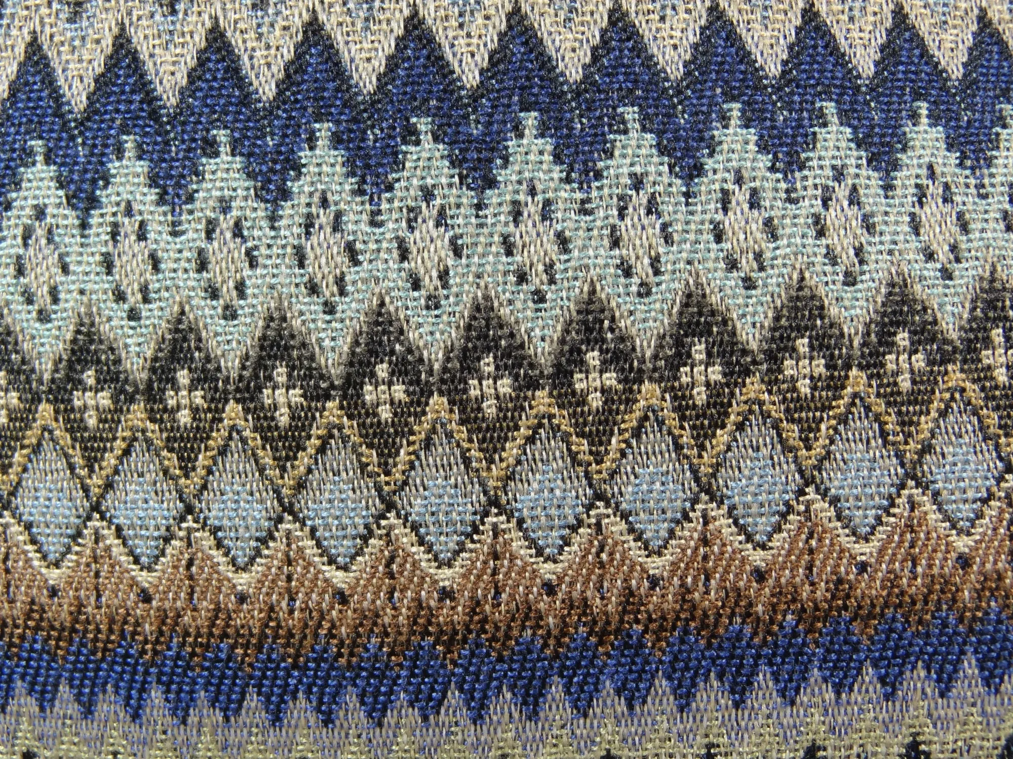 Zipline  Navy Blue and Taupe Handmade Luxury Pillow
